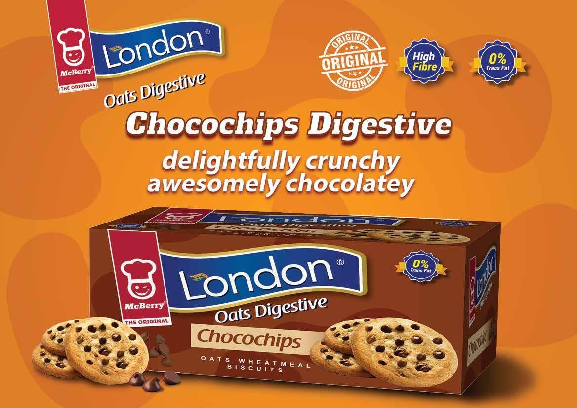 Digestive London oat biscuits (chocochips)
