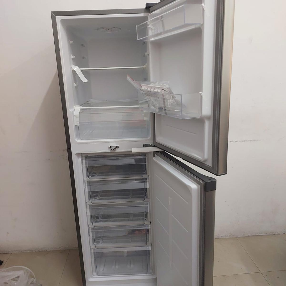 Novo NV-246C Combi Refrigerator, Bottom Freezer with 5 Drawers 251L Inox