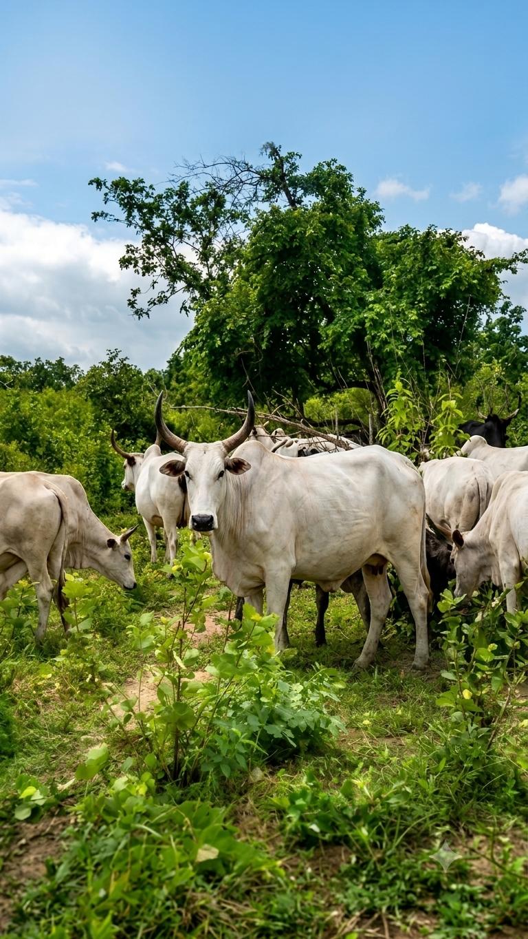 White Fulani Zebu Bull - Live Livestock for Sale
