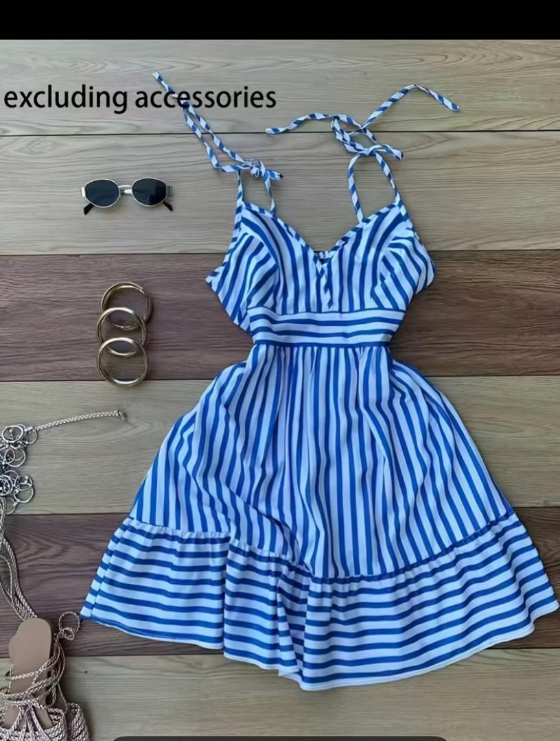 Blue stripped dress